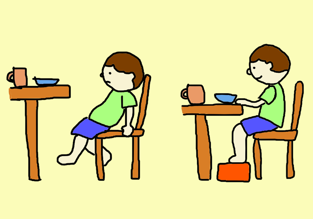 子どもの食事中の姿勢