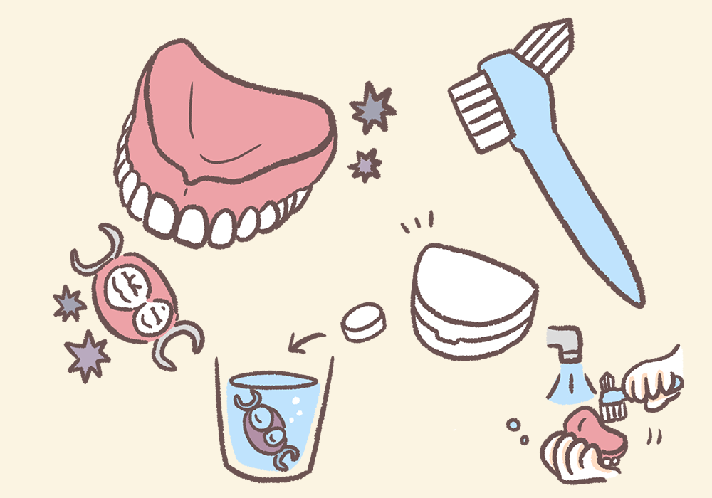 入れ歯とお手入れ道具